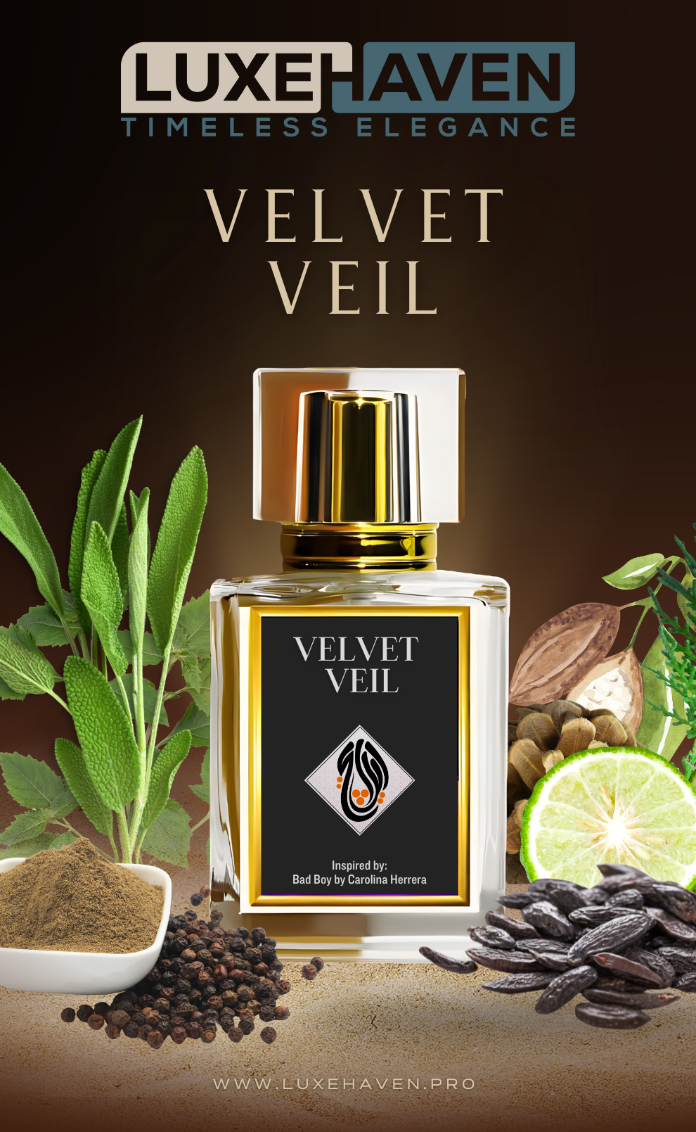 Velvet Veil By LuxeHaven (Inspired By: Bad Boy by Carolina Herrera)